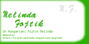 melinda fojtik business card